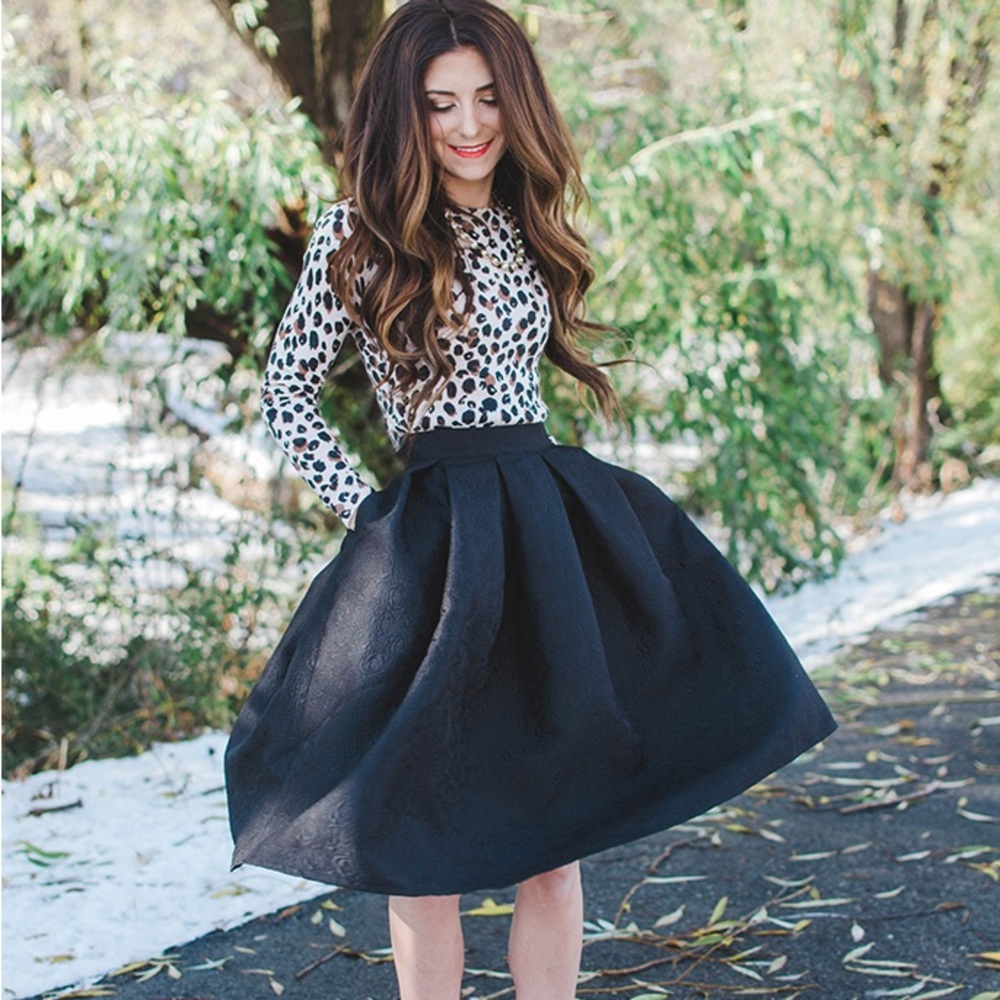 Rachel parcell midi embossed skirt xs